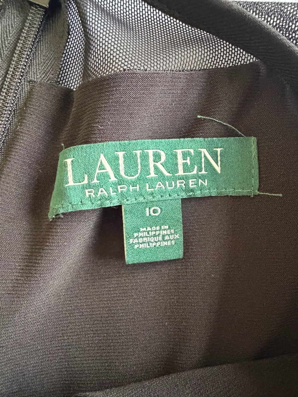 Lauren Ralph Lauren Sleeveless Black Faux-Wrap Midi Dress - Picture 5 of 8